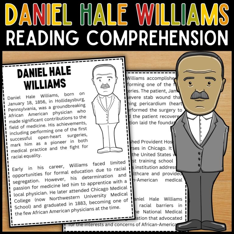 Black History Month Daniel Hale Williams Reading Comprehension Passage BHM Made By Teachers