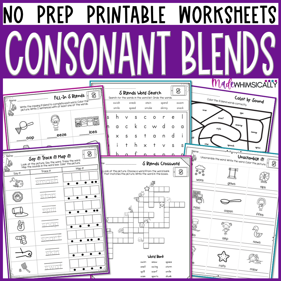 Blends Worksheets Consonant Blends And Phonics Activities Made By Teachers