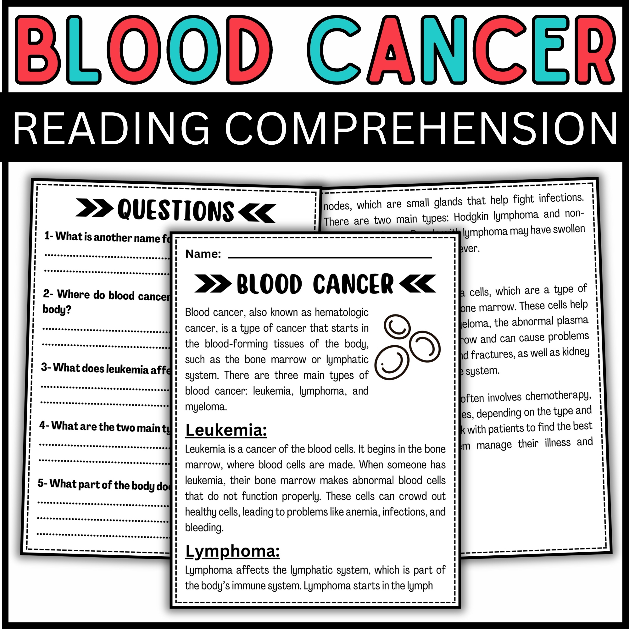 Blood Cancer Awareness Month Reading Comprehension Passage U0026 Questions Made By Teachers