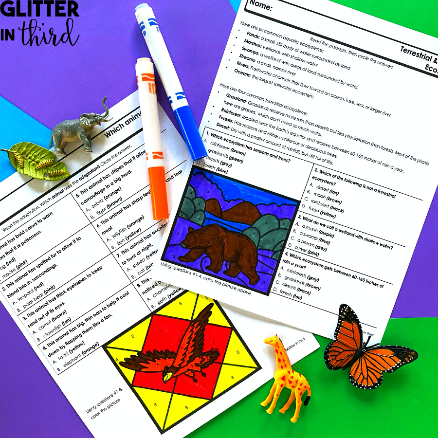 Boost Literacy With Science Reading Comprehension Worksheets Glitter In Third