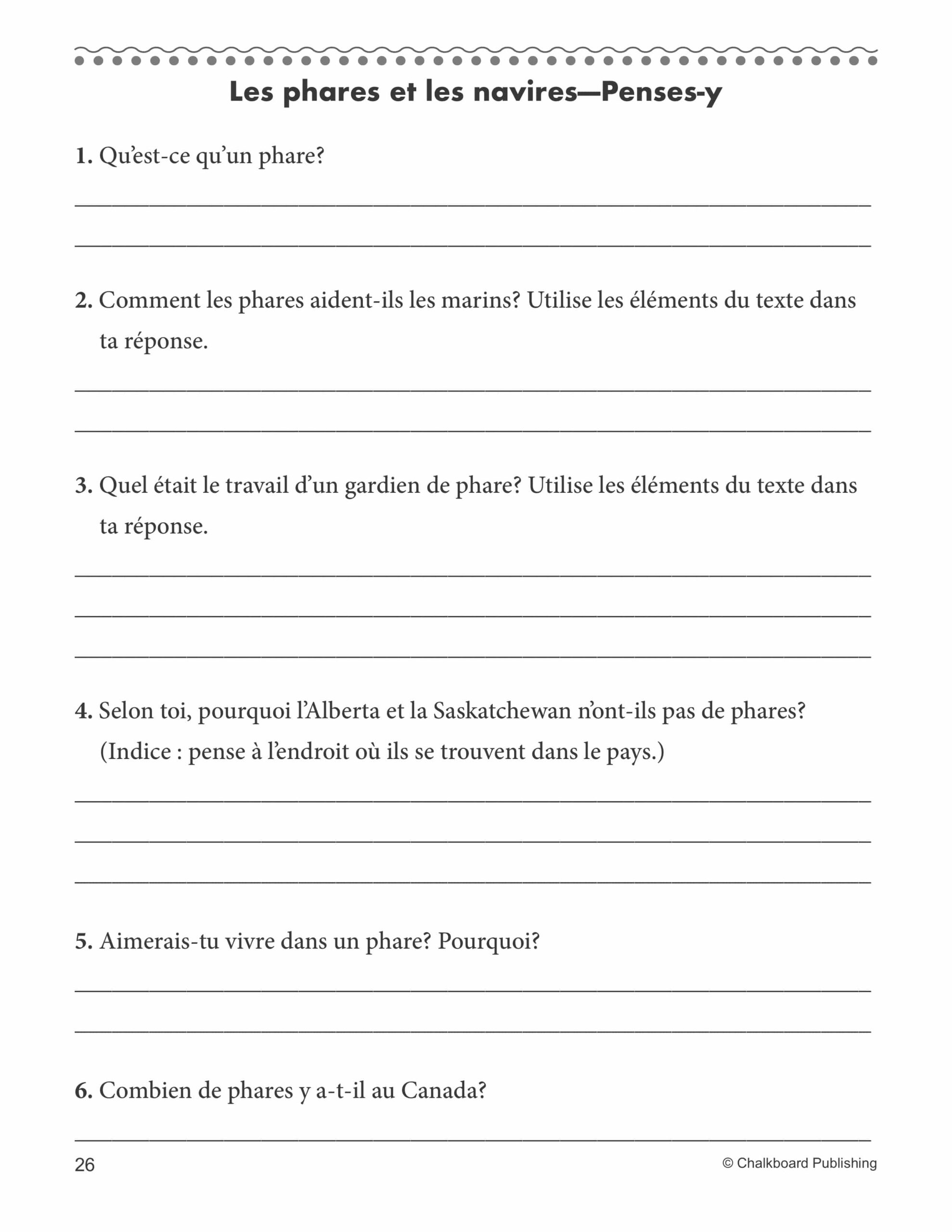 Canadian French Daily Reading Comprehension Grade 2 EBook 