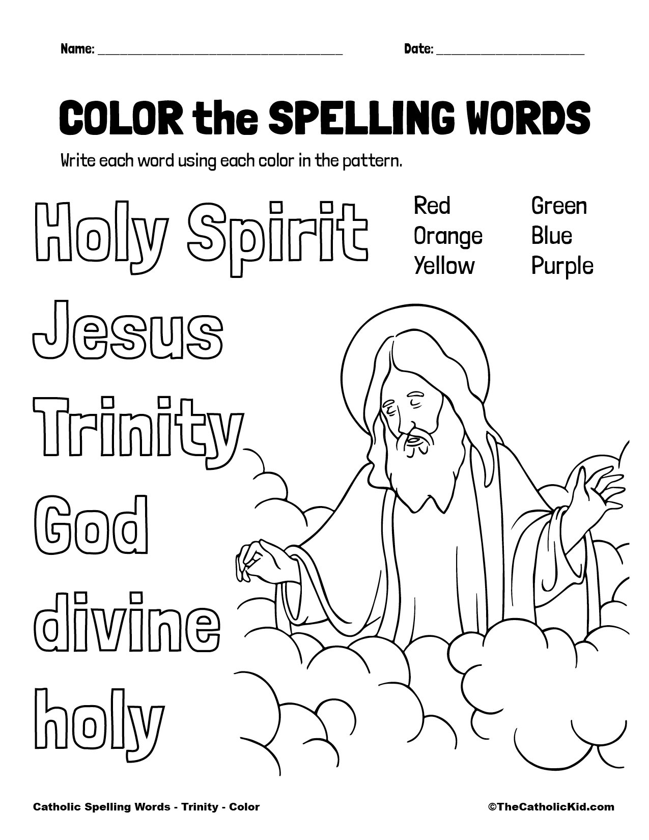 Free Printable Holy Spirit Worksheets