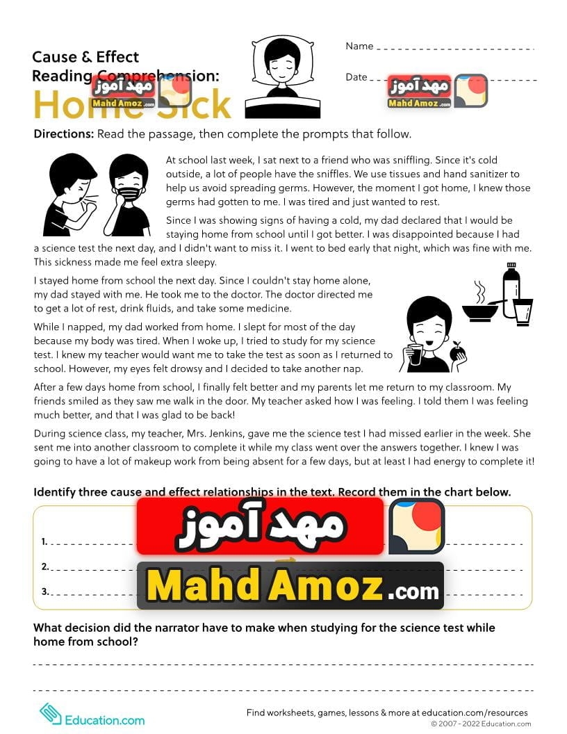 Cause And Effect Worksheets Reading Comprehension