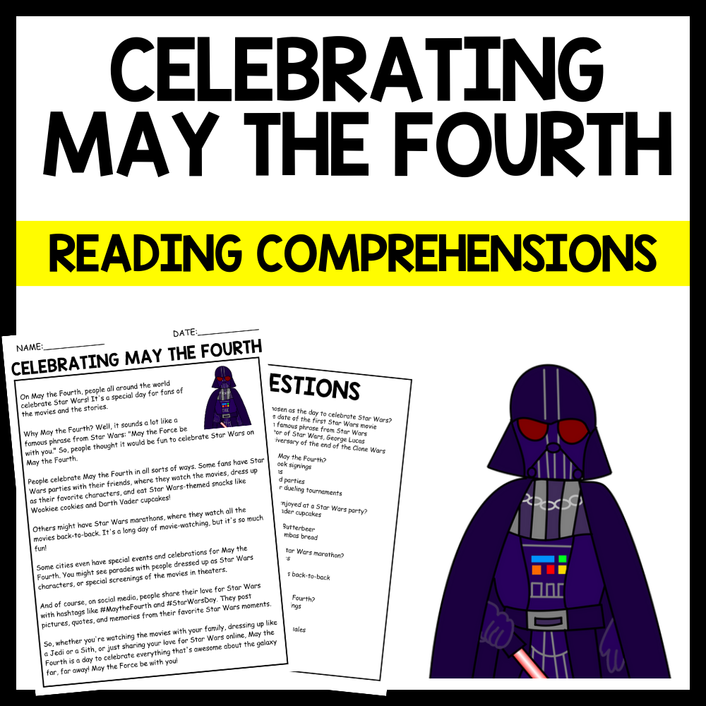 Free Star Wars Reading Comprehension Worksheets