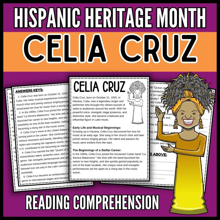 Celia Cruz Reading Comprehension Passage And Questions Made By Teachers