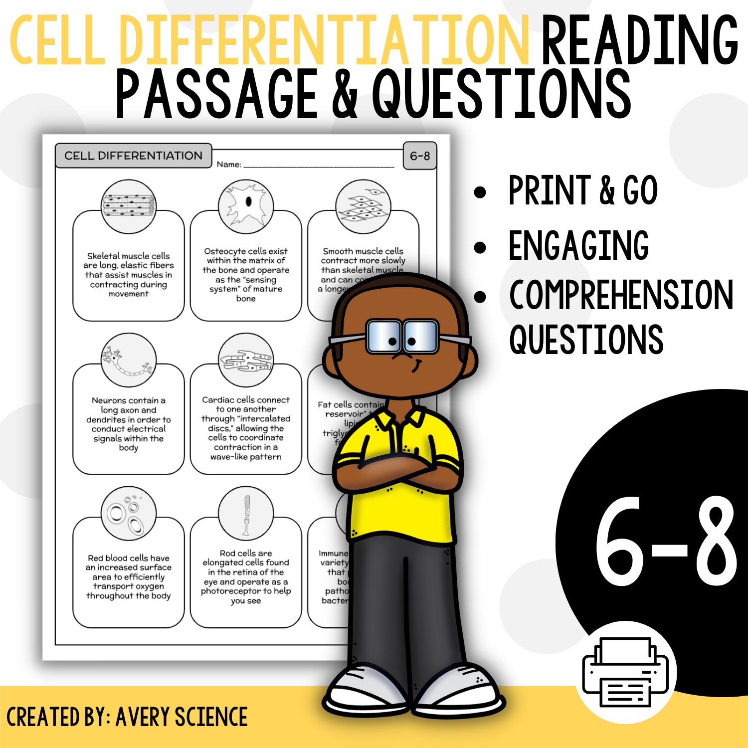 Cell Differentiation Reading Passage U0026 Questions Made By Teachers