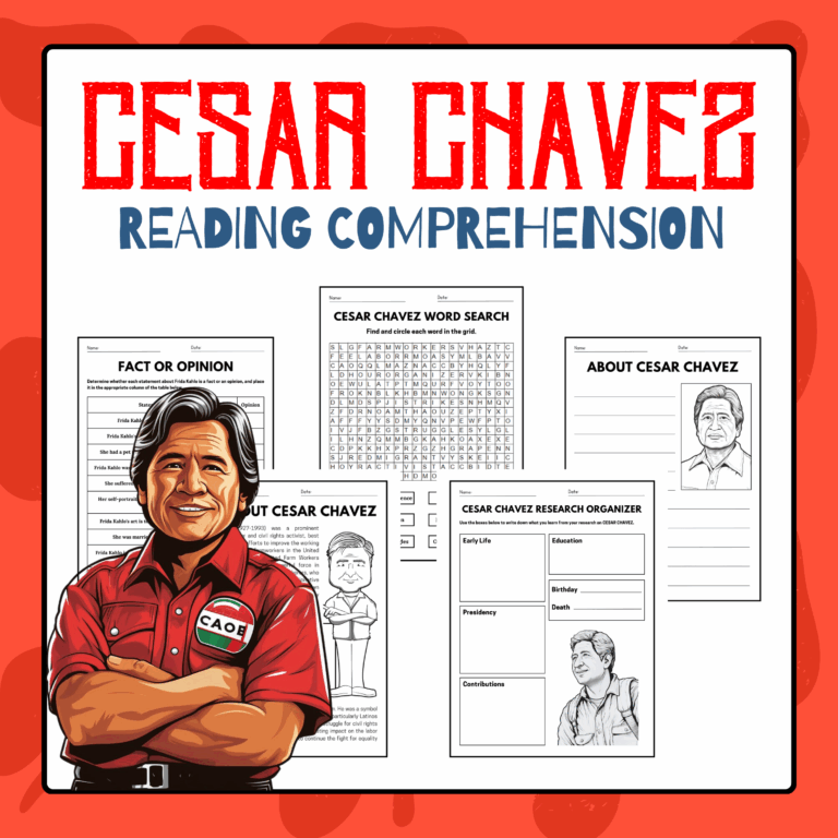Cesar Chavez Reading Comprehension Pack Hispanic Heritage Month Activities