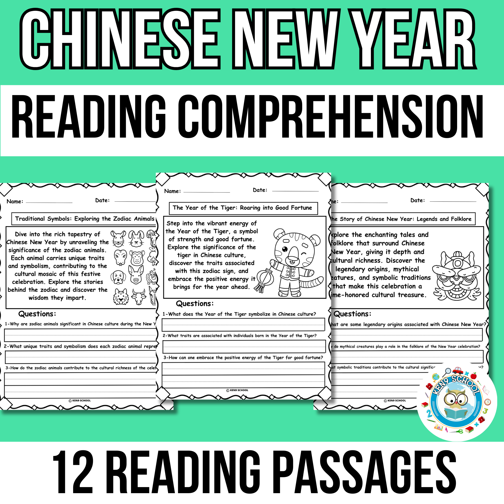 Chinese New Year Reading Comprehension Passages And Questions Made By Teachers