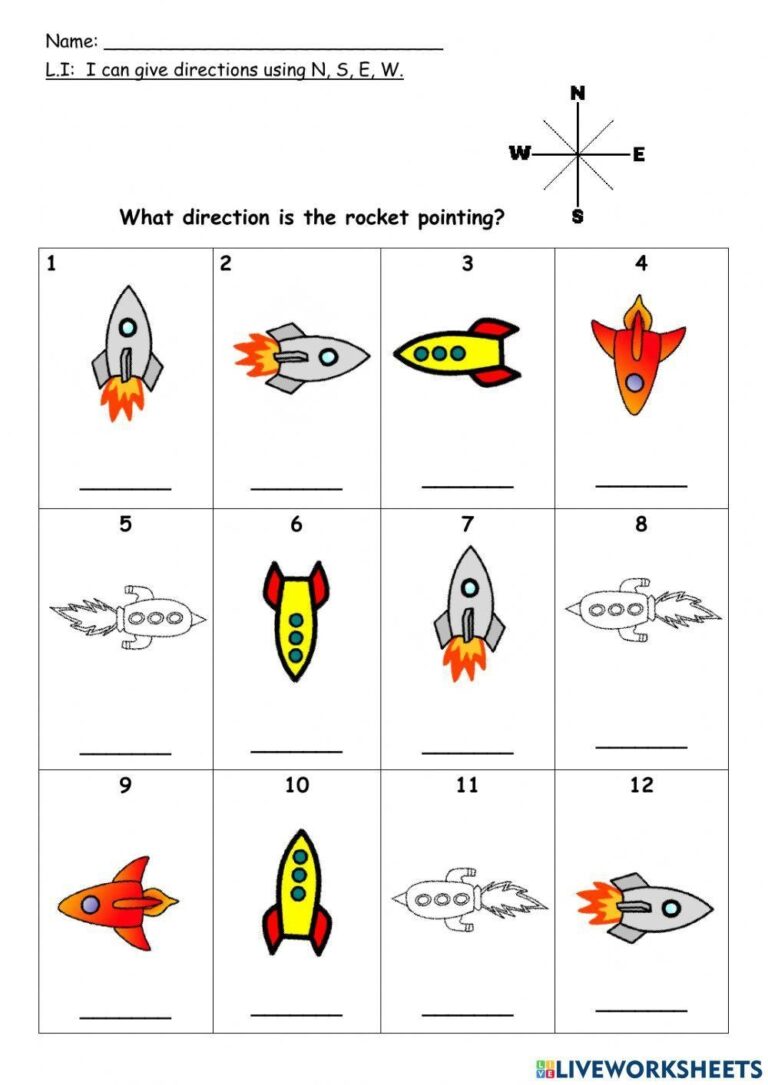 Choose The Correct Cardinal Direction Worksheet Live Worksheets 