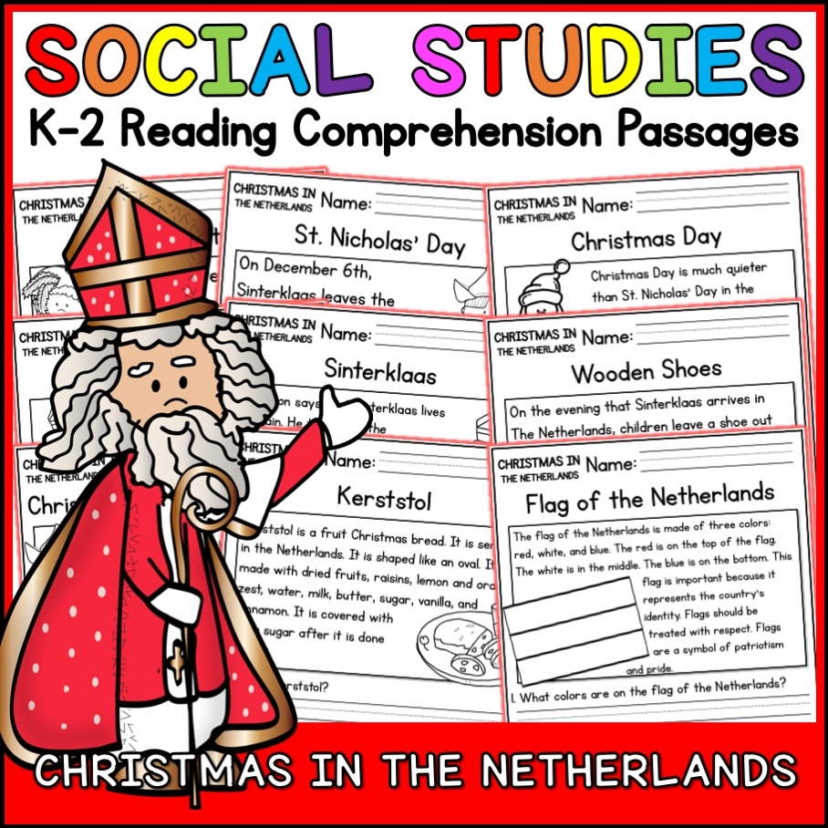 Christmas In The Netherlands Social Studies Reading Comprehension Passages Made By Teachers