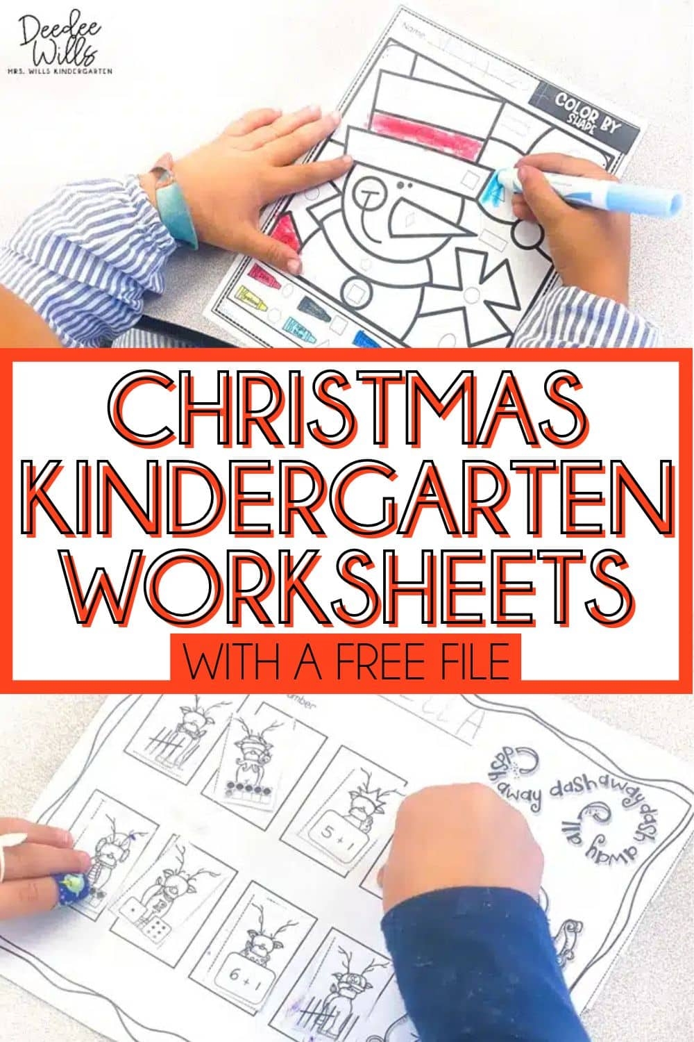 Christmas Kindergarten Worksheets And A Free File