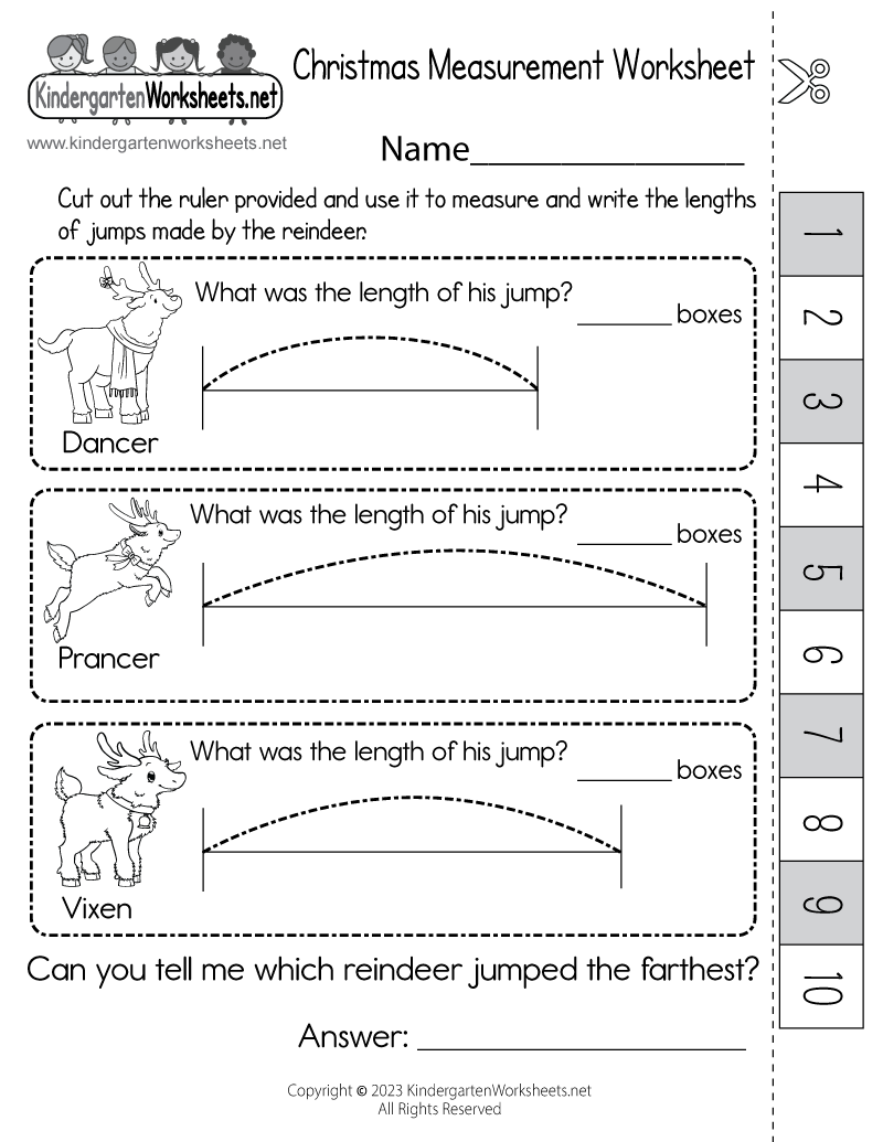 Free Printable Measuring Worksheets With Answers