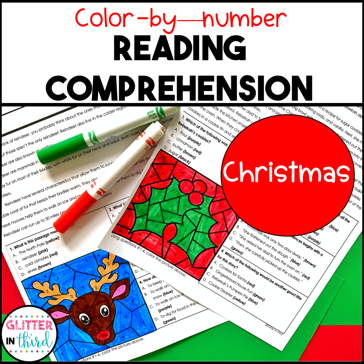 Christmas Reading Comprehension Worksheets Printables