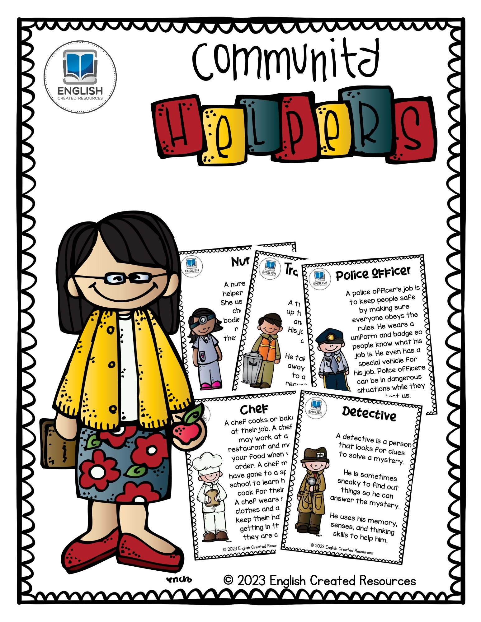 Community Helpers Reading Comprehension English Created Resources