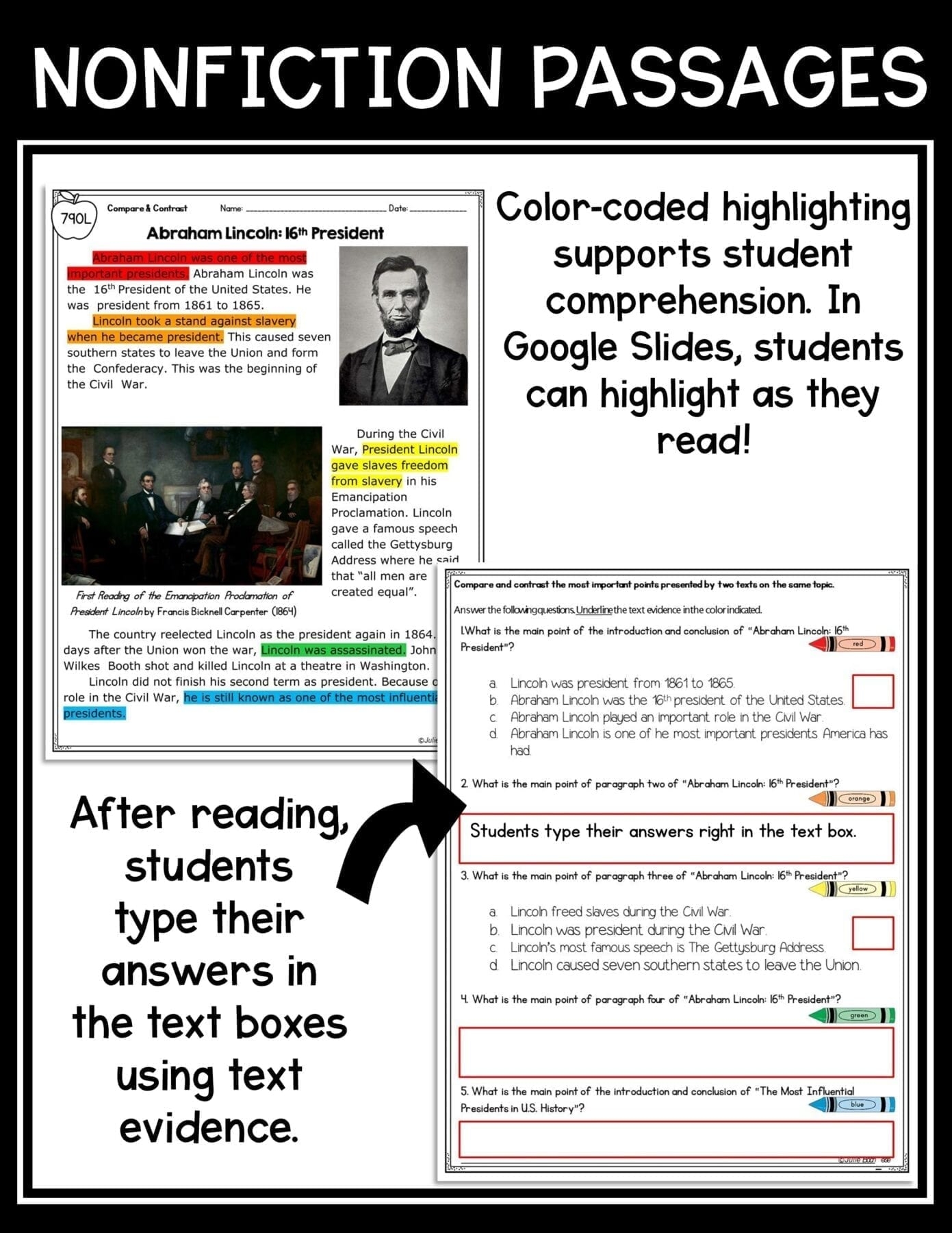 Compare And Contrast Reading Comprehension Passages And Questions RI 2 9 RI 3 9