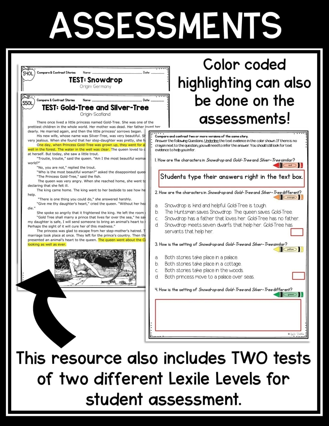 Compare And Contrast Worksheets Reading Comprehension