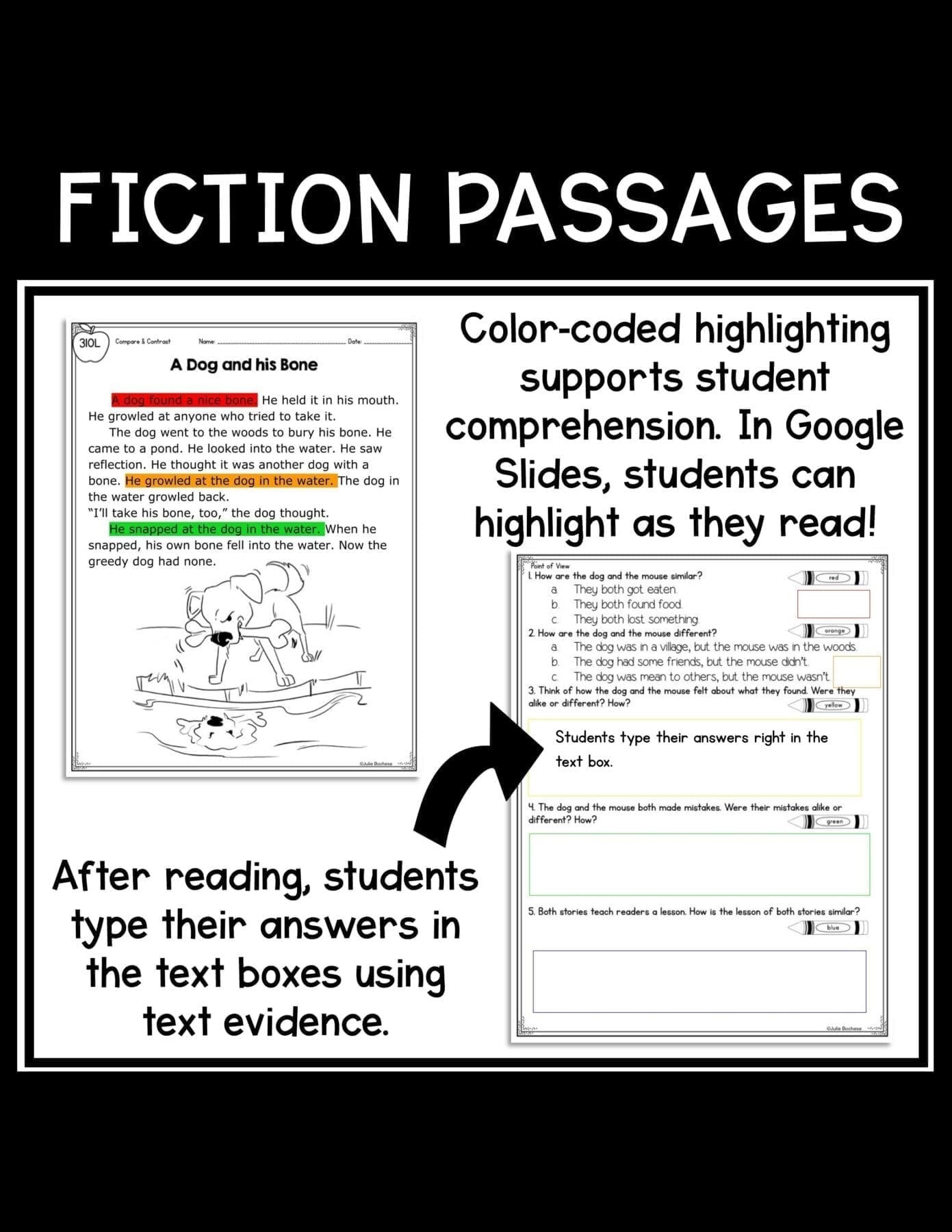 Compare And Contrast Reading Comprehension Worksheet