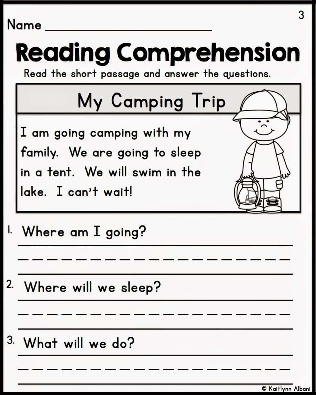 Comprehension Worksheets For Grade 1 Free Kindergarten Reading Worksheets Library