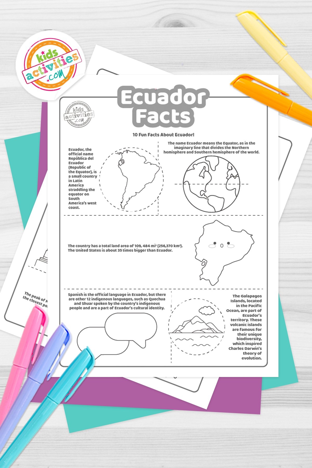 Cool Ecuador Facts Coloring Pages Kids Activities Blog