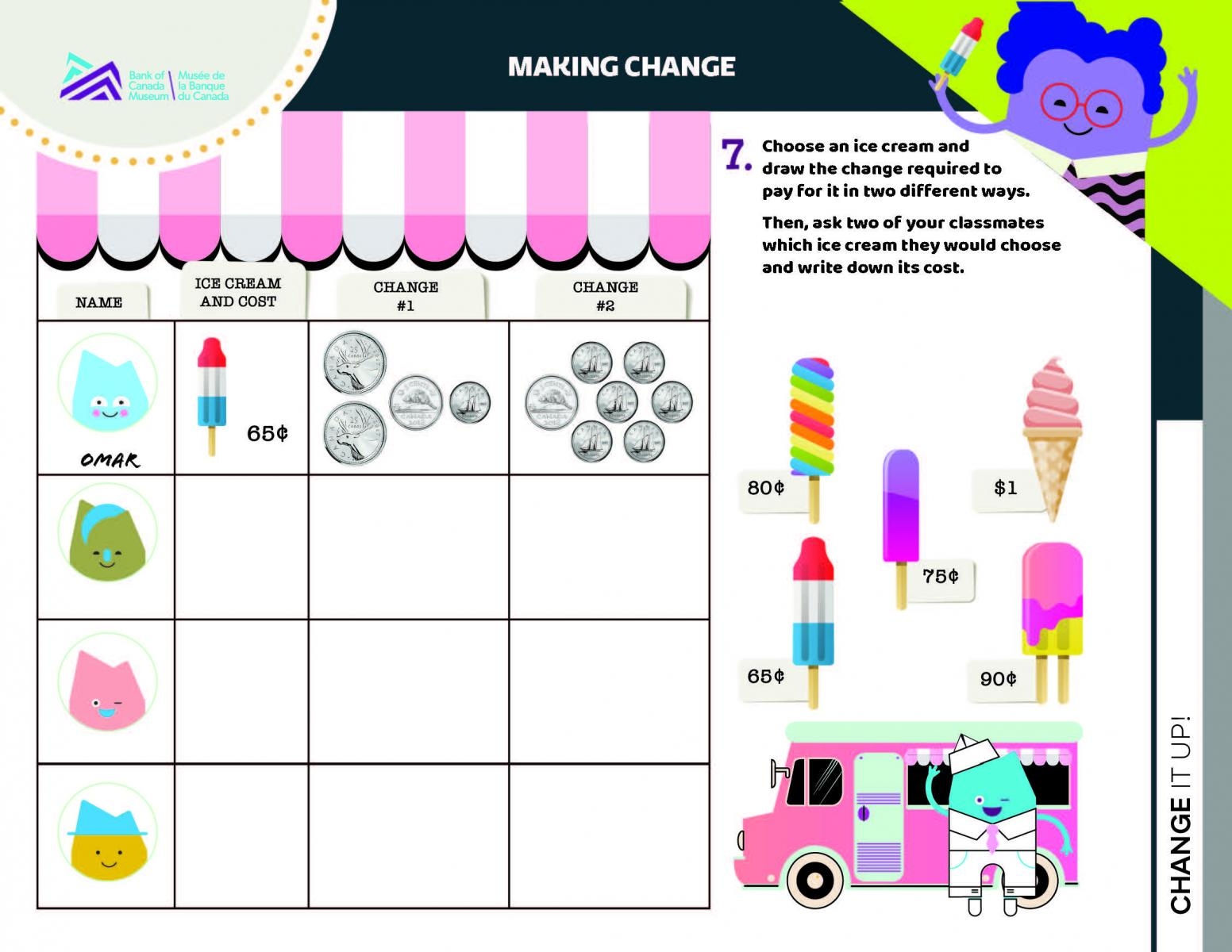 Free Printable Canadian Coin Counting Worksheets