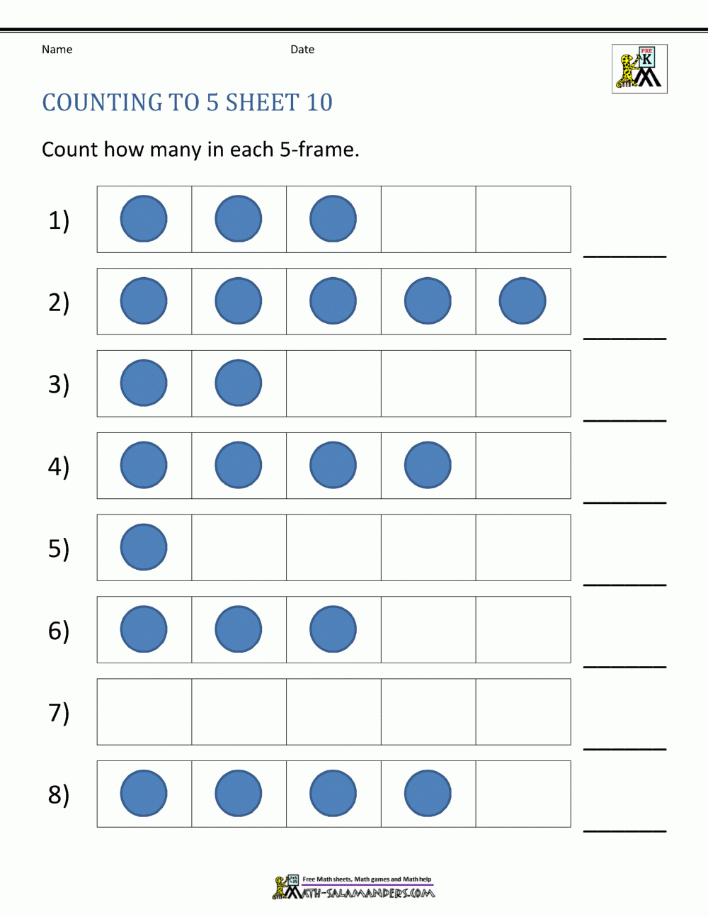 Numbers 0 5 Worksheets Free Printable