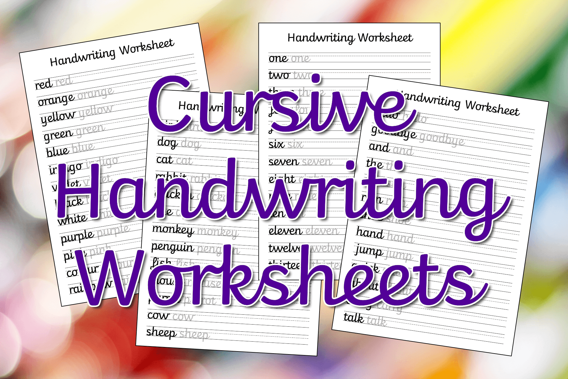 Free Cursive Printable Worksheets With Sentences