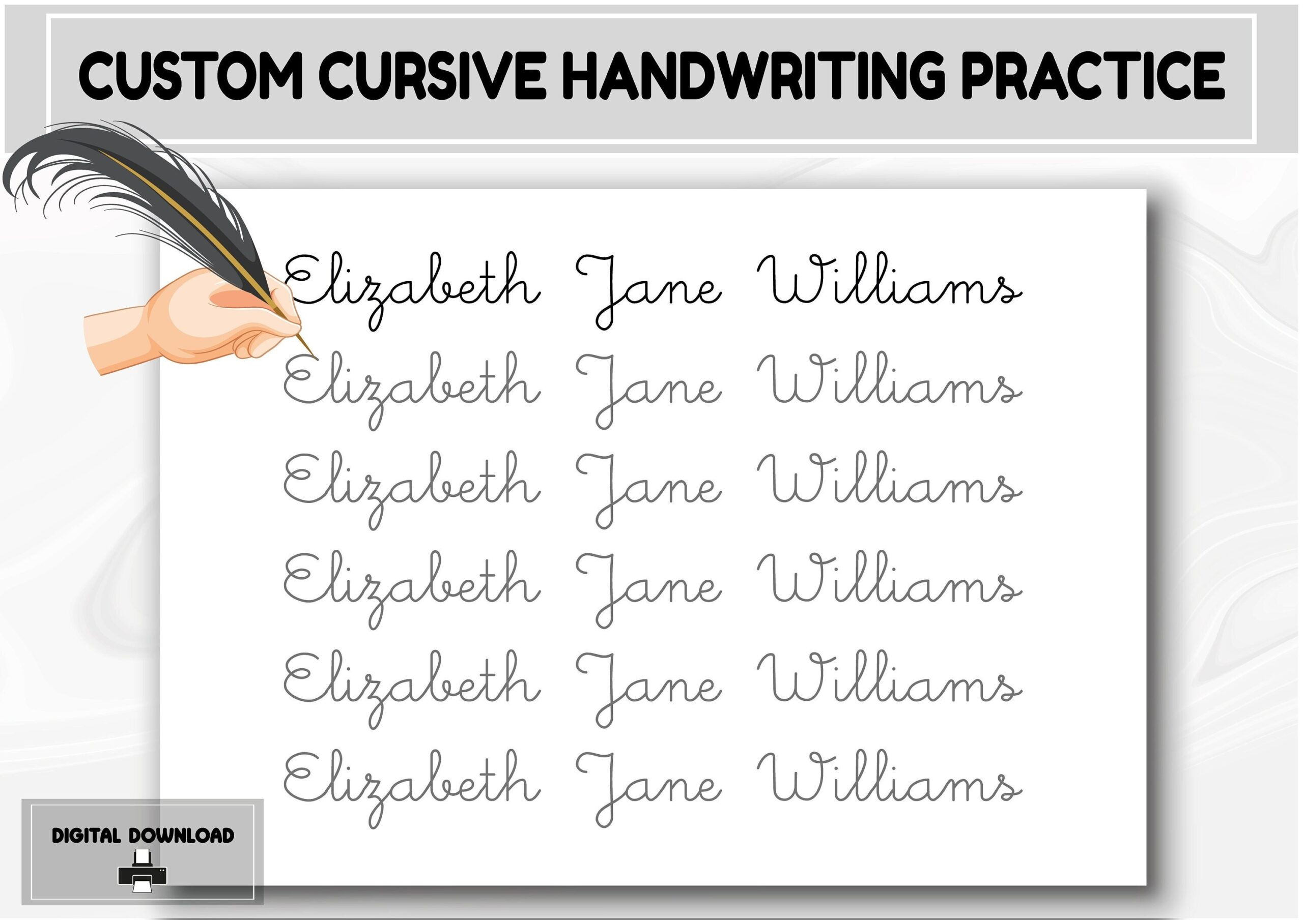 Free Printable Cursive Name Handwriting Worksheets