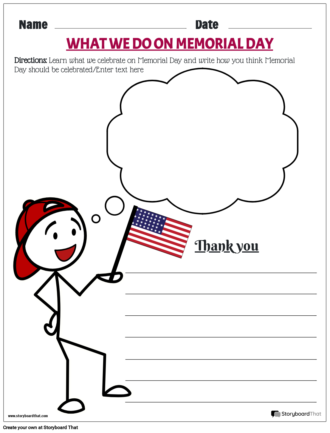 Memorial Day Worksheets Free Printable