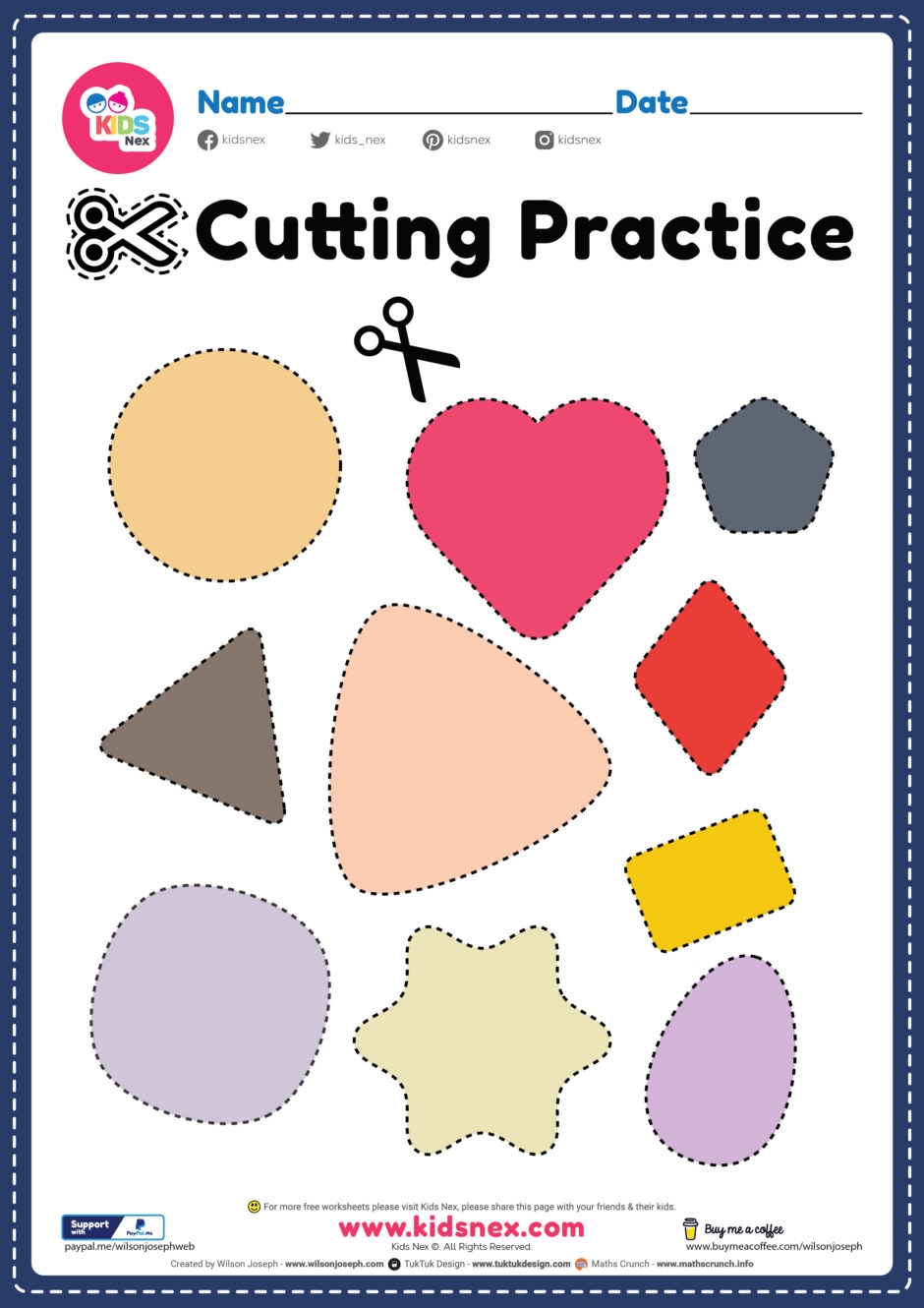 Printable Cutting Worksheets For Preschoolers Free