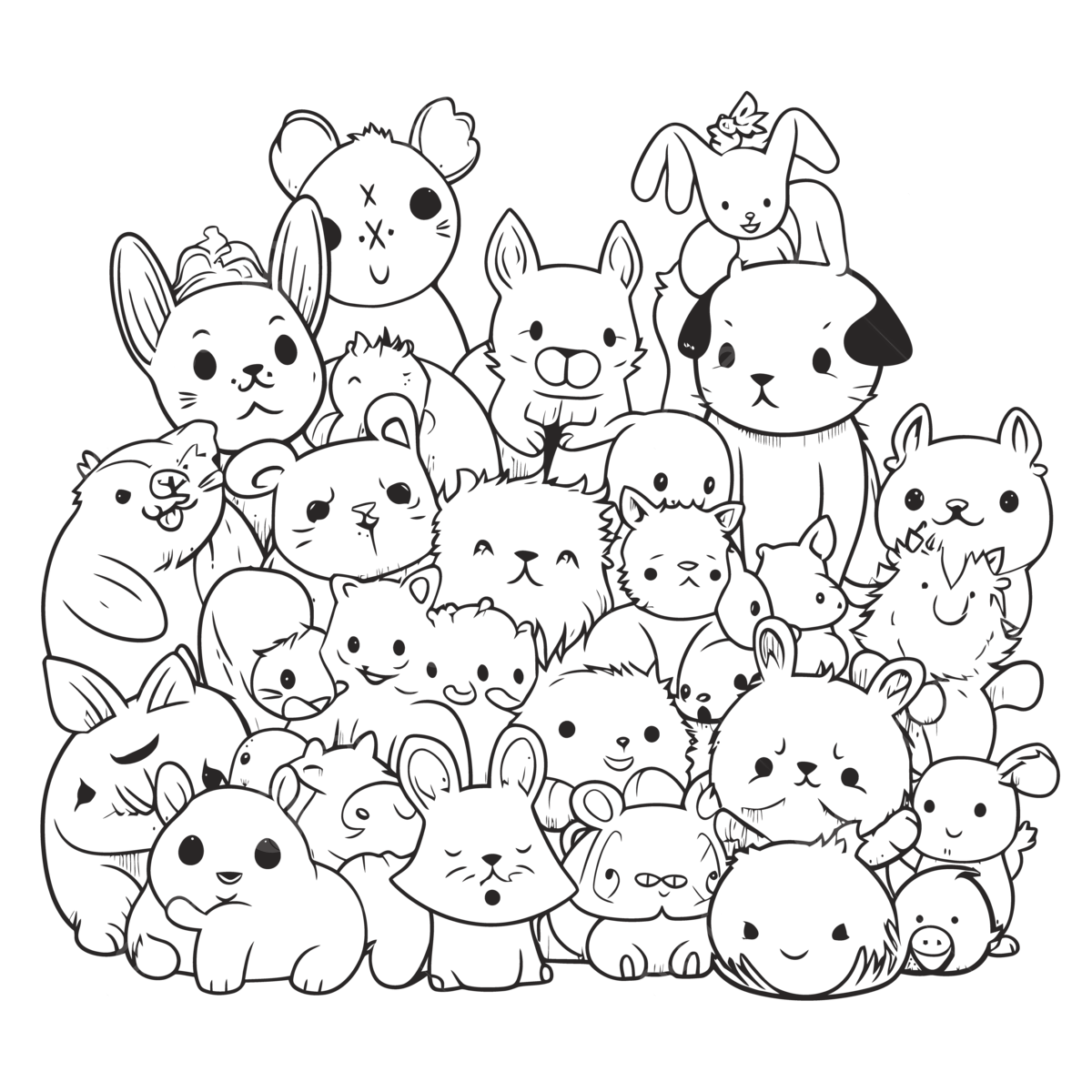 Cute Animals Coloring Pages New Free Printable Cute Animal Worksheets Library