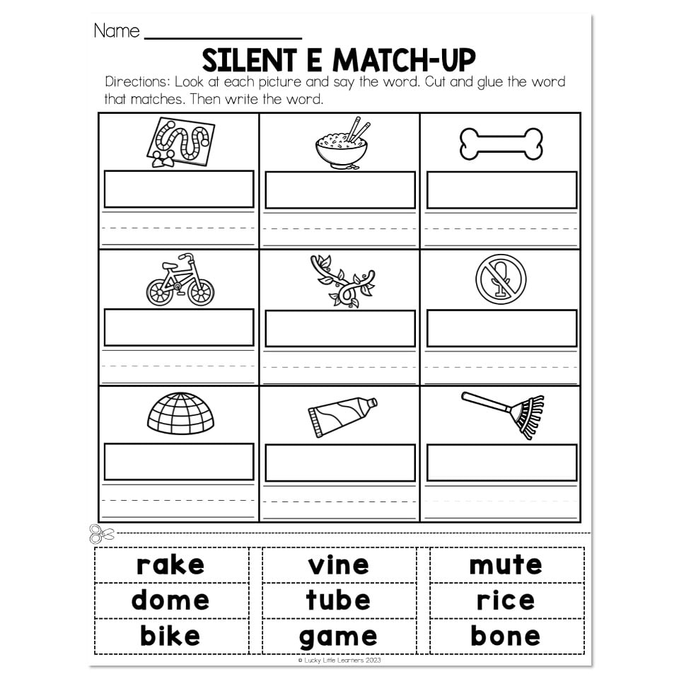 Free Printable Cvce Worksheets