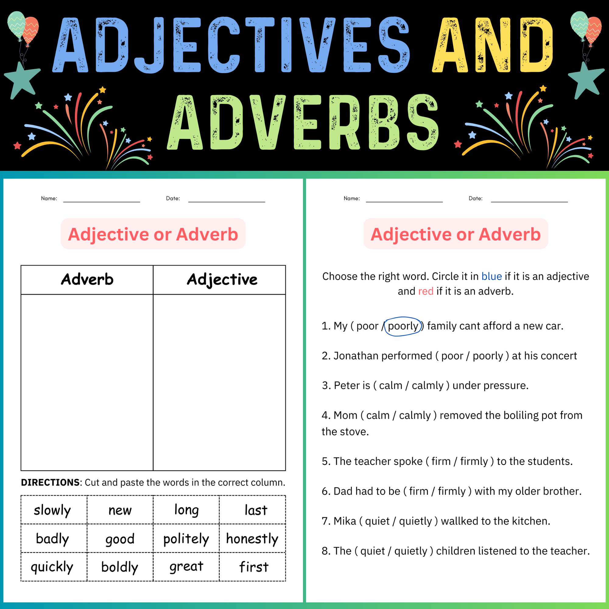 Daily Grammar Activities Adjectives U0026 Adverbs Worksheets 3rd 