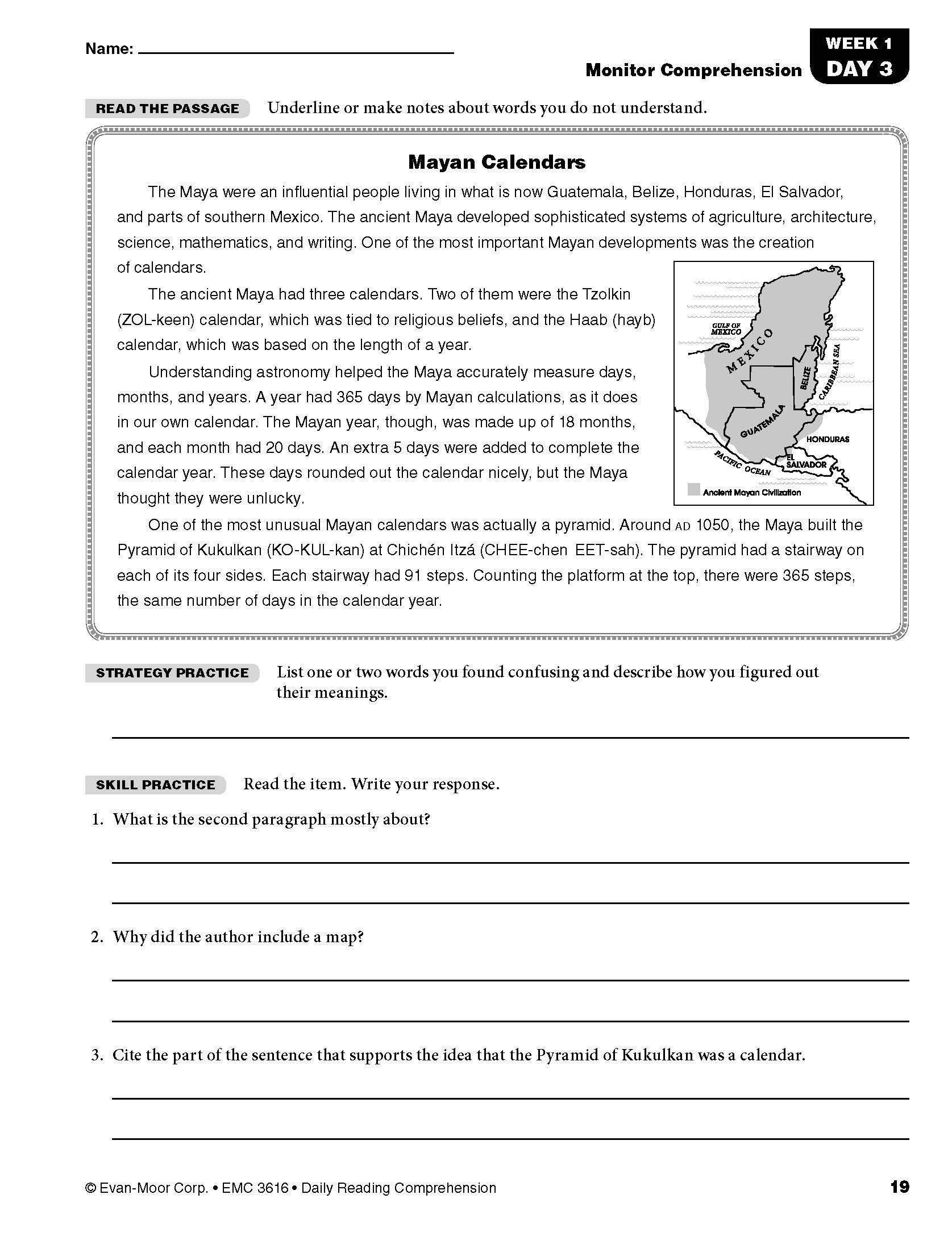 6th Grade Science Reading Comprehension Worksheets