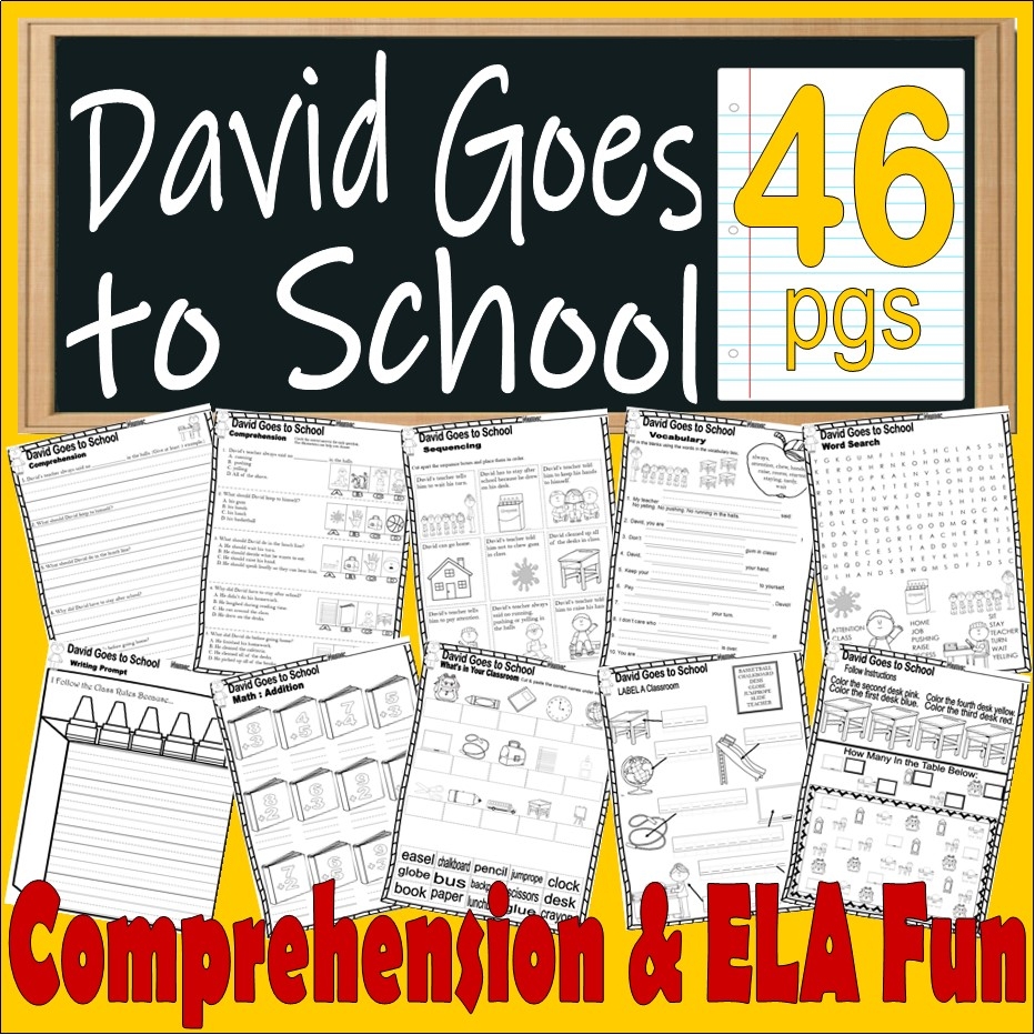 David Goes To School Back To Read Aloud Book Companion Reading 