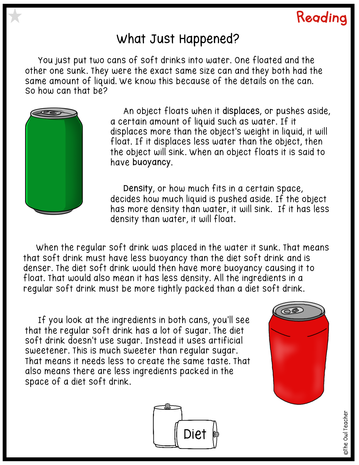 Density And Buoyancy Investigation Booklet Printable U0026 Digital 
