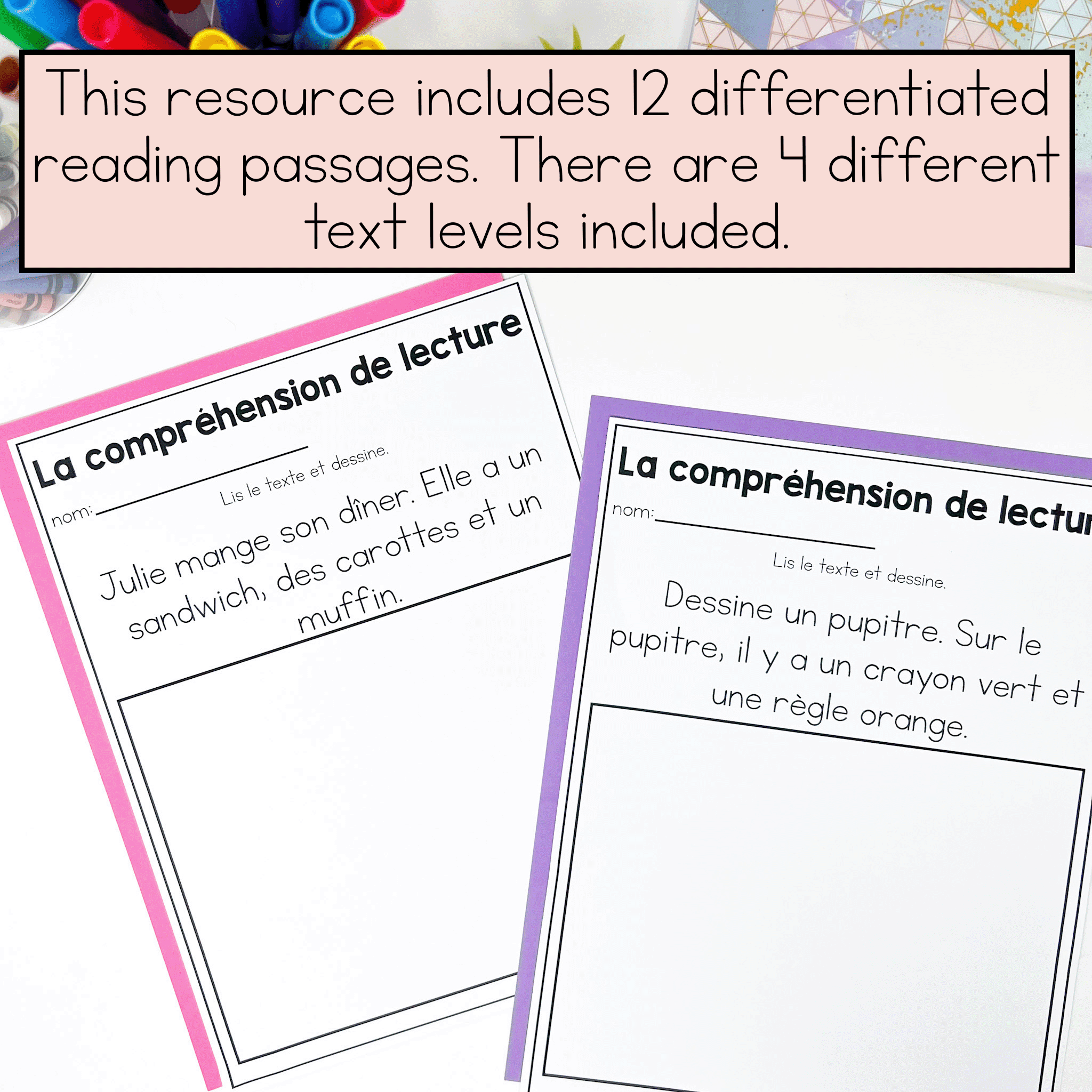 Differentiated French Reading Passages For Back To School French Reading Comprehension La Classe De Mme Caroline