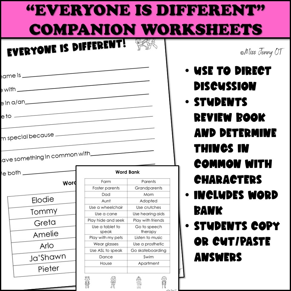 Diversity Inclusion And Disability Awareness PowerPoint And Book Miss Jenny OT
