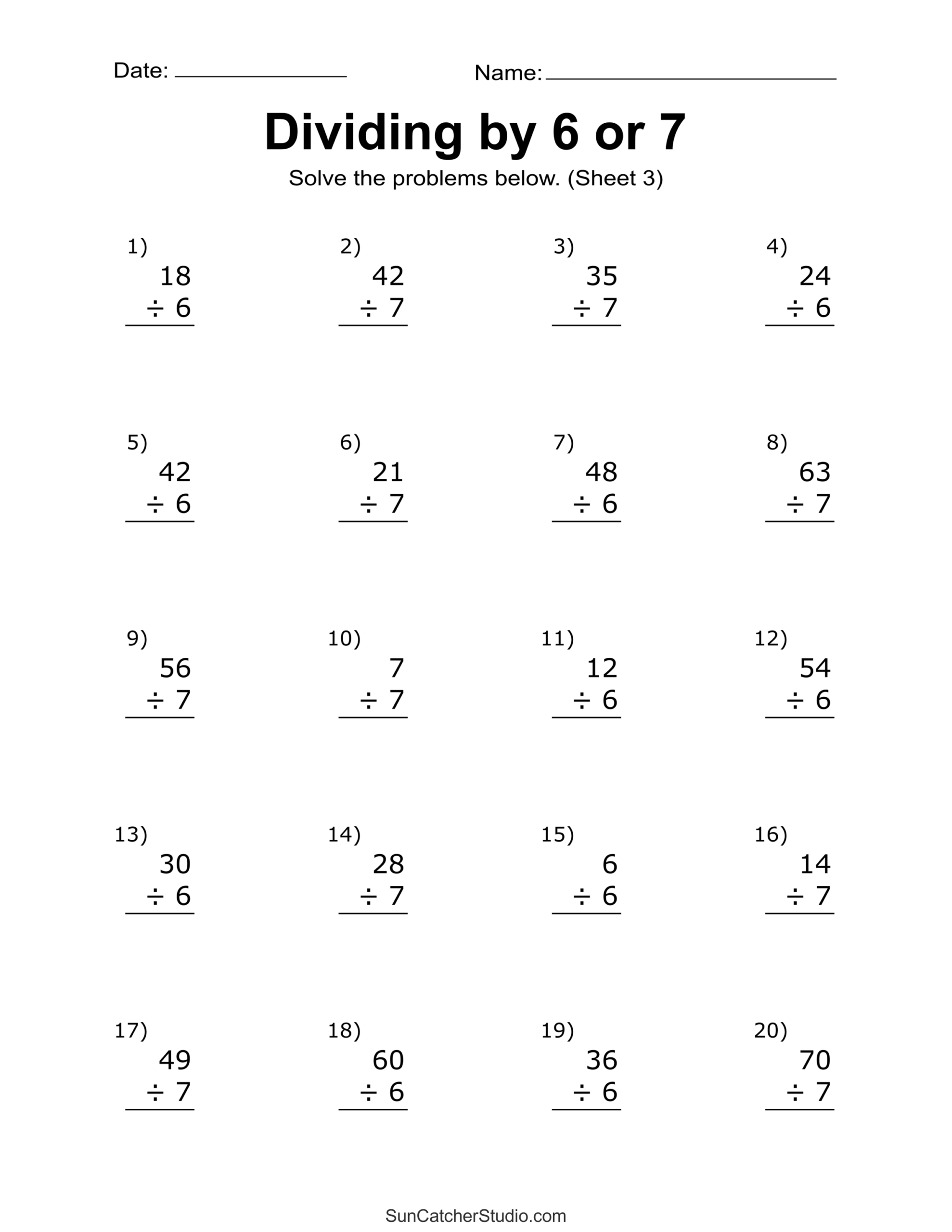 Division Worksheets U0026 Problems Free Printable Math Drills Free Printables Monograms Design Tools Patterns U0026 DIY Projects