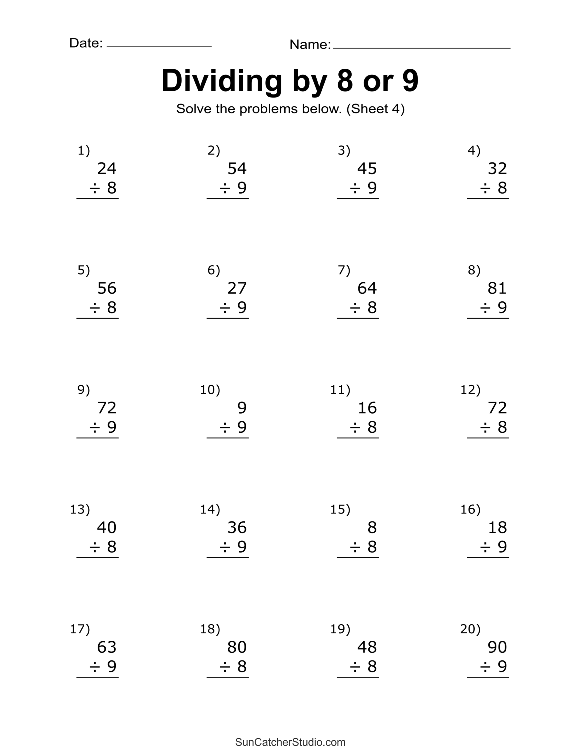 Division Worksheets U0026 Problems Free Printable Math Drills Free Printables Monograms Design Tools Patterns U0026 DIY Projects