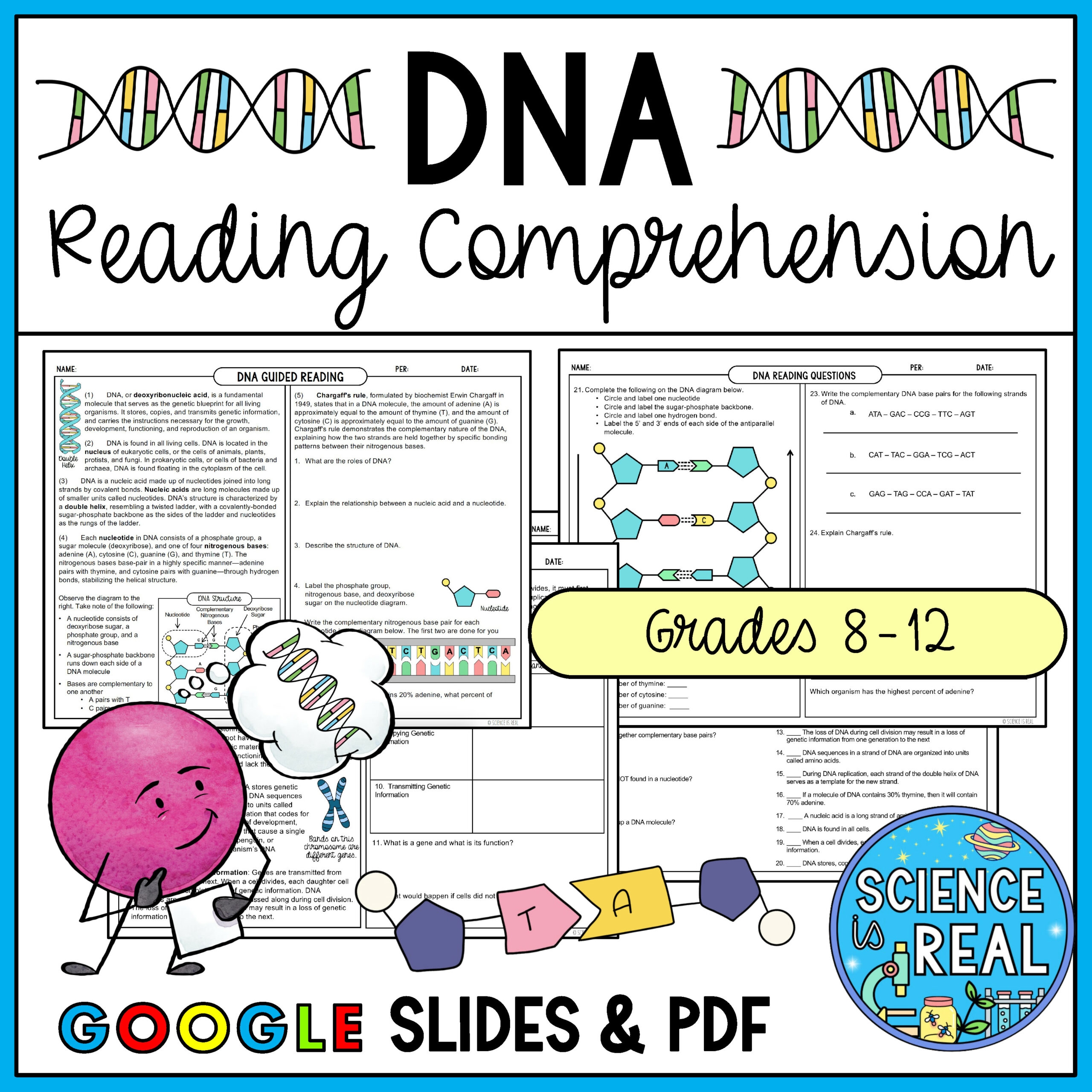 Genetic Reading Comprehension Worksheets