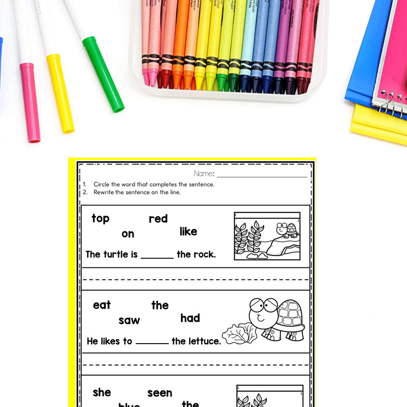 Dollar Deal Writing Sentences Worksheets Fix It Sentences For Kindergarten Mrs Wills Kindergarten