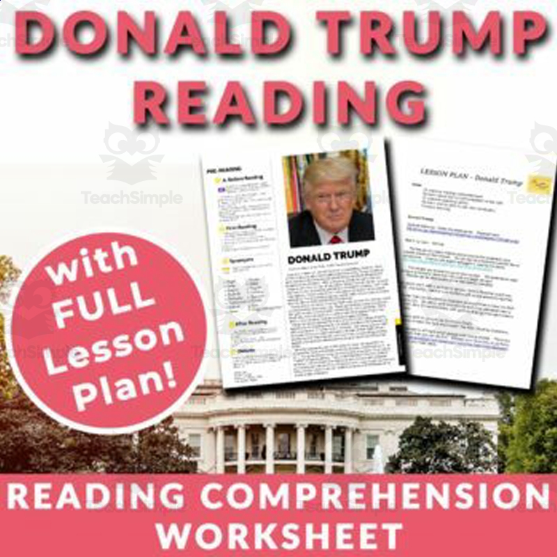 Donald Trump ESL Reading Comprehension Worksheet Activities And Lesson Plan