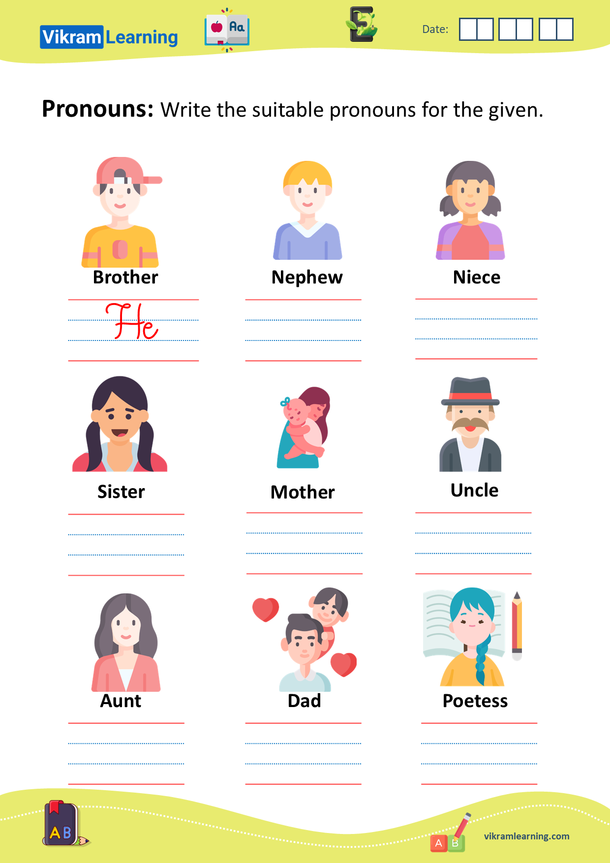 Download Personal Pronouns Possessive Pronouns And Possessive Adjectives Worksheets For Free Vikramlearning