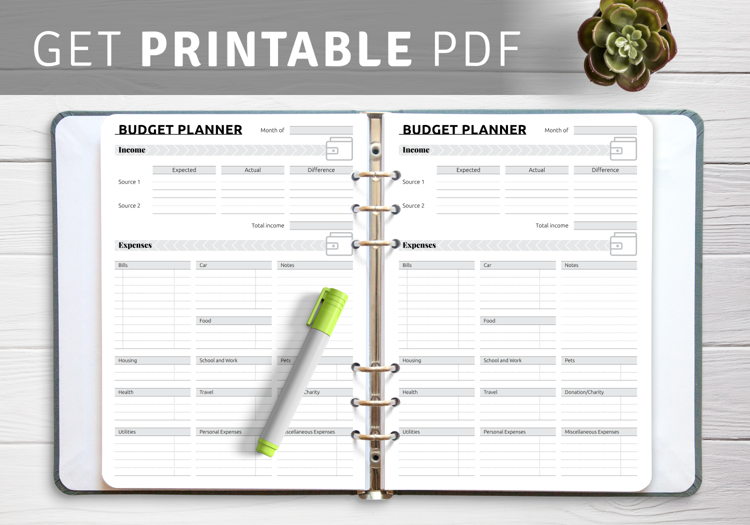 Free Printable Monthly Budgeting Worksheets