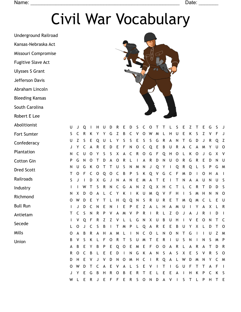 Dred Scott Word Search WordMint