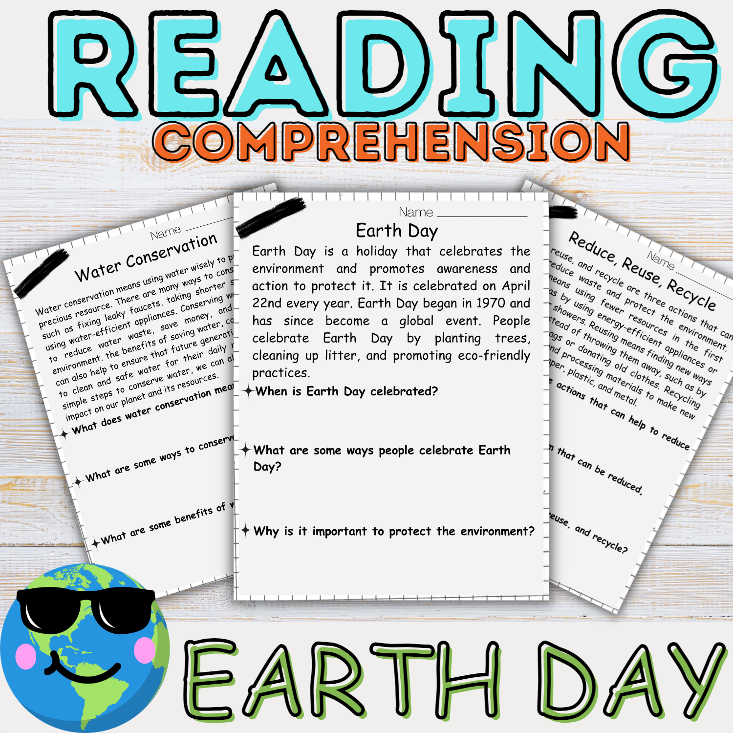 Earth Day Reading Comprehension Spring Reading Passages Close Reading Activities Made By Teachers
