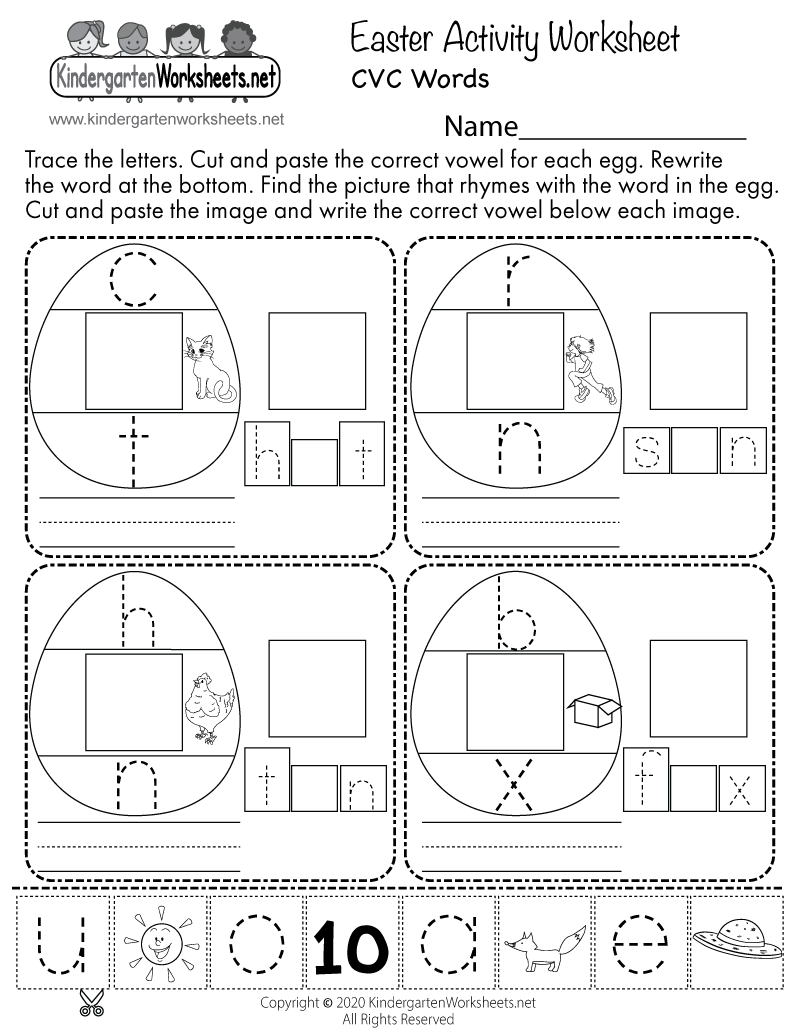 Easter CVC Words Activity Worksheet Free Printable Digital U0026 PDF