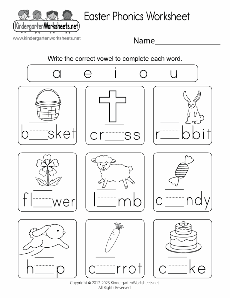 Easter Phonics Worksheet Free Printable Digital U0026 PDF