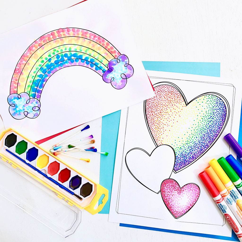 Easy Pointillism For Kids The Crafting Chicks