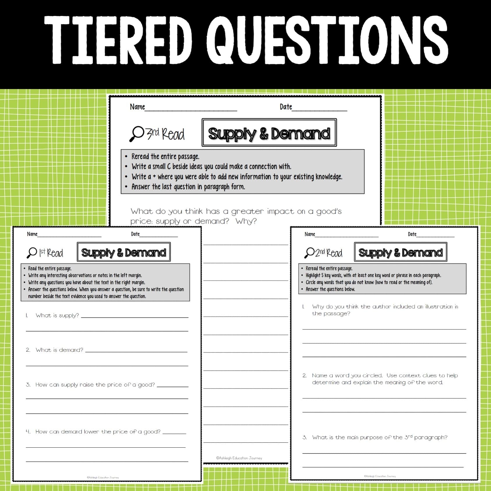 Economics Reading Comprehension Worksheets